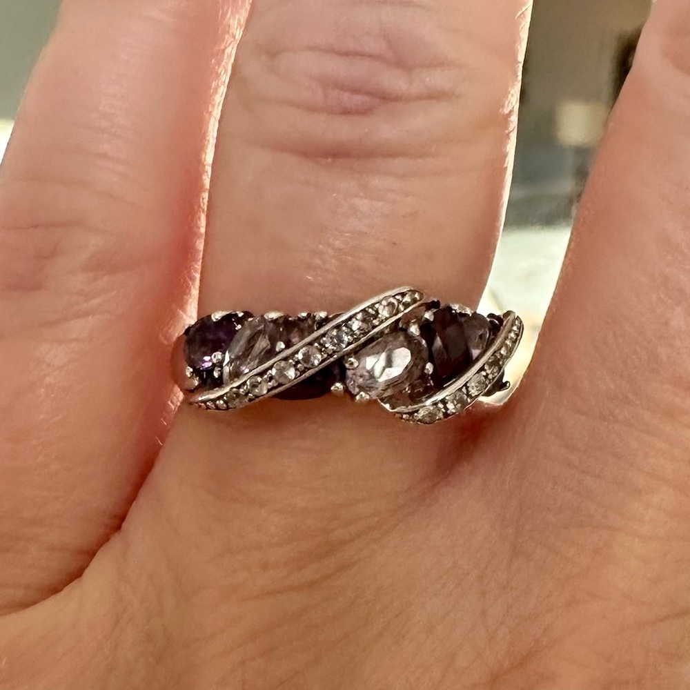 Amethyst Ring With Different Colored Amethyst And… - image 5